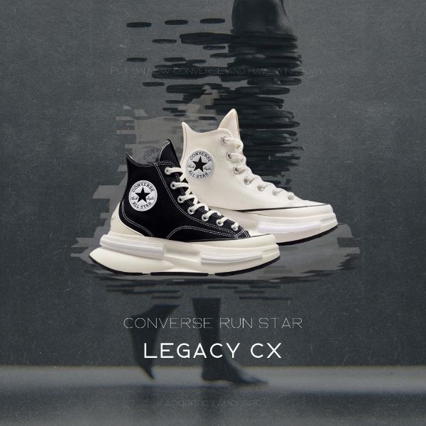 圖片 Nicedy 現貨 Converse Run Star Legacy CX 黑 白 男女 超增高 A00869C 