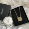 圖片 Chanel 黑白方塊琺瑯項鍊