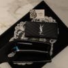 圖片 SAINT LAURENT 經典魚子醬牛皮 黑銀拉鍊長夾