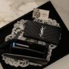 圖片 SAINT LAURENT 經典魚子醬牛皮 黑銀拉鍊長夾