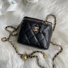 圖片 Chanel 黑金羊皮金球小盒子