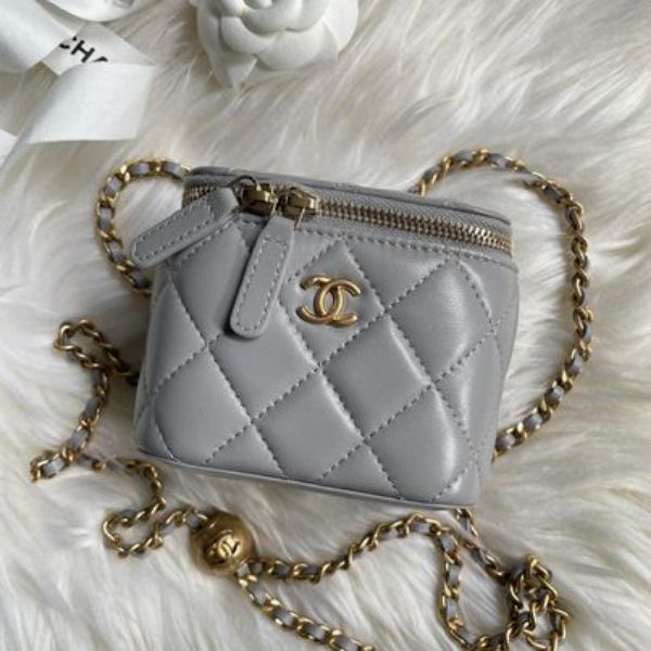 圖片 Chanel 灰金羊皮金球小盒子