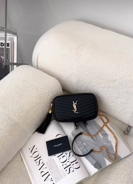 圖片 【YSL】相機包鍊條款 黑配金扣