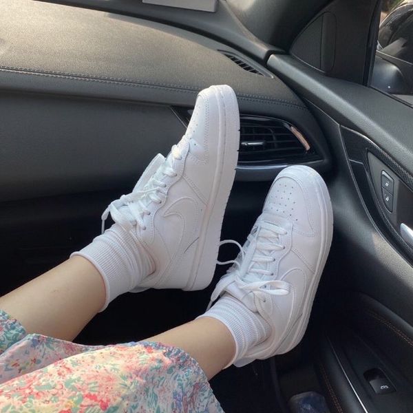 圖片 ✨ 帝安諾 實體店面 - NIKE COURT 小dunk dunk GS 女生 全白 白色 BQ5448-100