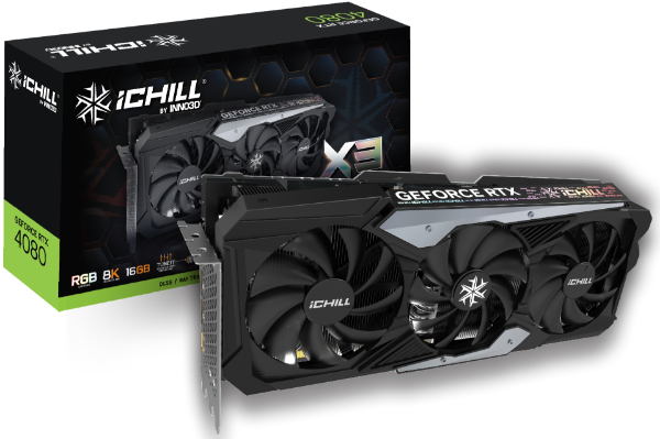 圖片 捷特 INNO3D GEFORCE RTX 4080 16GB ICHILL X3 顯示卡現在購買就送電源供應器!!