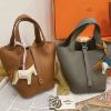 圖片 Hermès Picotin Lock 金棕色銀釦菜籃子 18cm