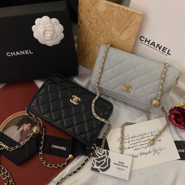 圖片 CHANEL 小羊皮金球 WOC 鍊條包