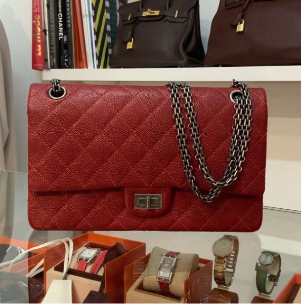 圖片 Chanel 2.55 Reissue 226 荔枝紋 經典翻蓋包 紅色