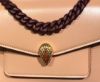 圖片 Bvlgari 寶格麗 290982 Serpenti 棉花糖金色蛇頭小款手提肩背包 焦糖拓怕石色