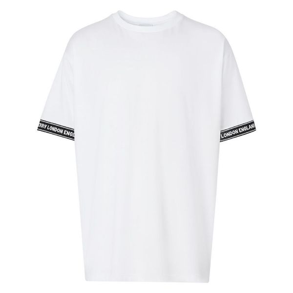 圖片 BURBERRY 倫敦限量袖口LONDON字標白色寬版短T  L號 8029448