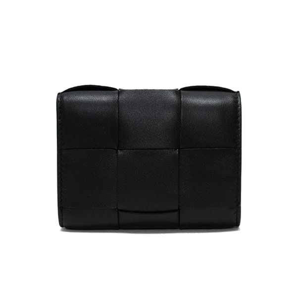 圖片 BOTTEGA VENETA BV 女款按扣三折短夾 黑色 651372VCQC1 8425