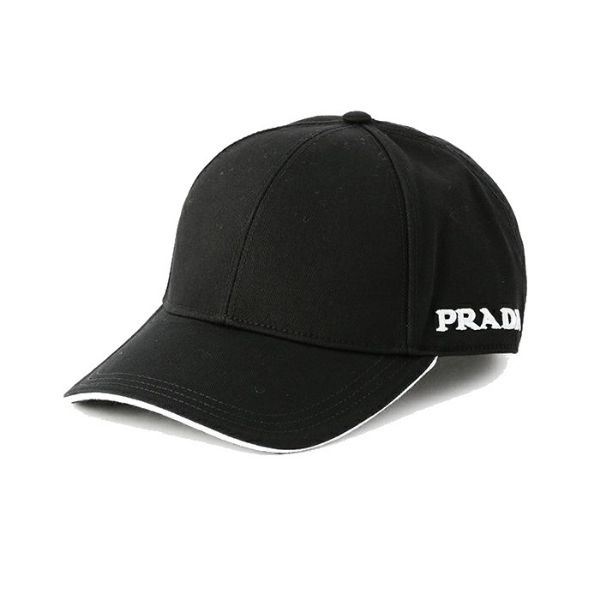圖片 PRADA 基本款 側邊LOGO 棒球帽 黑色M號    2HC274 380 F0002