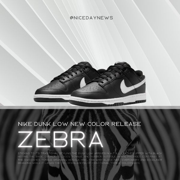 圖片 NICEDAY 代購 NIKE DUNK LOW 斑馬黑白 DV0831-002