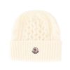 圖片 MONCLER 基本款小LOGO毛帽 米白色   3B00025M2039034