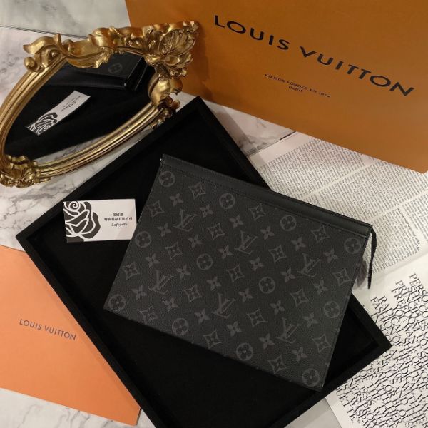 圖片 LOUIS VUITTON 黑灰經典手拿包