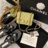 圖片 CHANEL COCO 23C 牛油果綠淡金釦方胖
