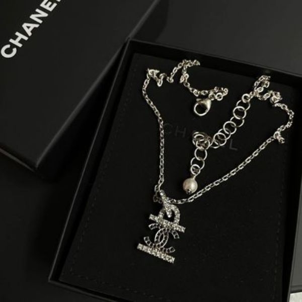 圖片 Chanel 22早秋手工 黑白水鑽項鍊