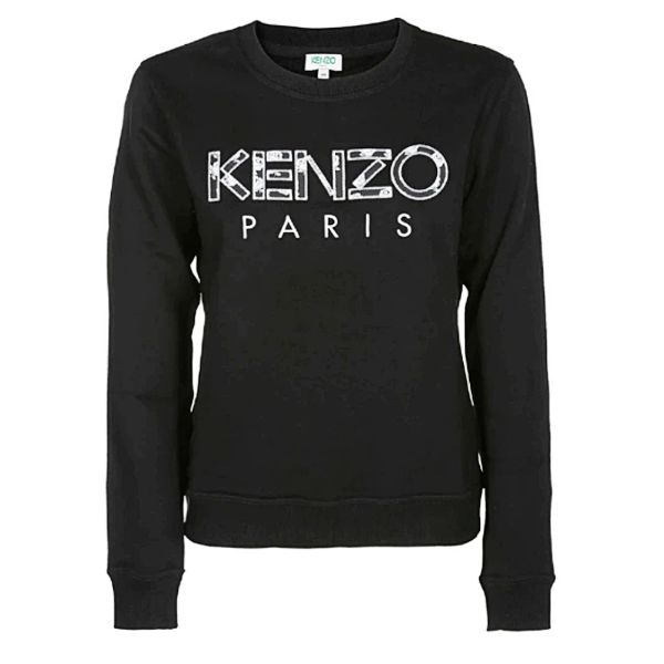 圖片 KENZO 女款 LOGO文字 長袖運動衫 黑色M號   2SW77595299