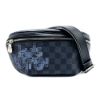 圖片 Louis Vuitton Damier 帆布拚牛皮斜背/腰包(黑灰)