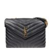 圖片 Saint Laurent YSL 574946 中款 Lou Lou 小羊皮金鍊兩用包 黑色