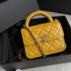 圖片 Chanel 22早秋手工黃金手柄mini風琴包