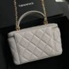 圖片 Chanel 灰金羊皮手柄長盒子