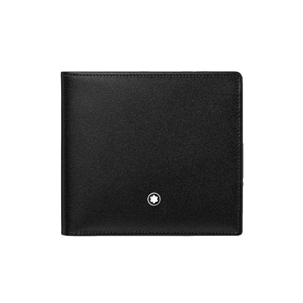 圖片 MONTBLANC 萬寶龍 小牛皮雙褶八卡皮夾 黑色 7163