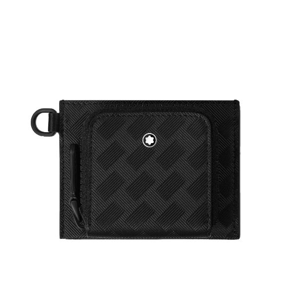圖片 MONTBLANC 萬寶龍 小牛皮卡夾零錢袋 黑色 129982