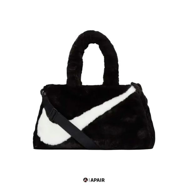 圖片 【APAIR】現貨 Nike 絨毛 大勾 時尚托特包 黑 DQ5804-010