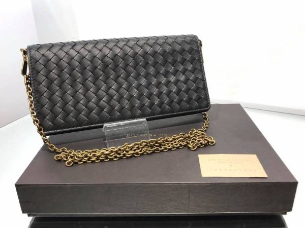 圖片 Bottega Veneta 510564 經典小羊皮編織釦式皮夾 WOC 鍊帶包