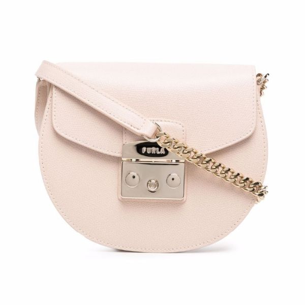 圖片 FURLA 義大利品牌 翻蓋皮革斜背包 玫瑰粉色   BATJEP0ARE000 B4L00