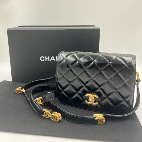 圖片 CHANEL 香奈兒 迷你郵差包 黑色  AS3396B0849494305