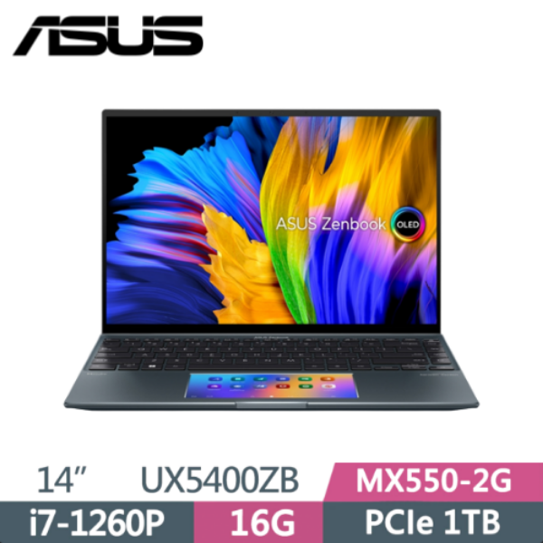 圖片 華碩 ASUS UX5400ZB-0033G1260P  綠松灰