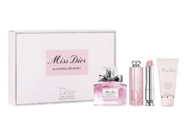 圖片 Miss Dior 花漾迪奧 香氛粉漾組 禮盒(淡香水30ml+癮誘粉漾潤唇膏#001+護手霜20ml)