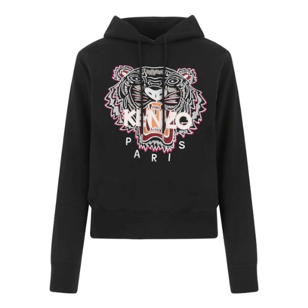 圖片 KENZO 女款刺繡黑色虎頭M號長袖帽T    FC62SW8714XL99