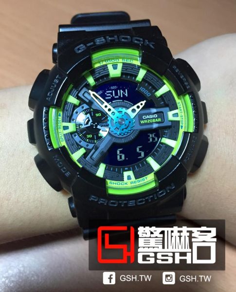 圖片 G-SHOCK 指針數位雙顯運動錶 -萊姆綠 GA-110LY-1A