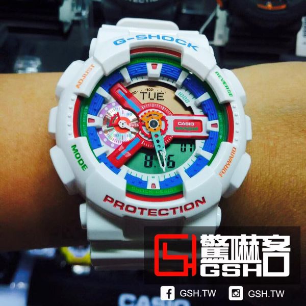 圖片 G-SHOCK 指針數位雙顯錶 - 白彩 GA-110MC-7A
