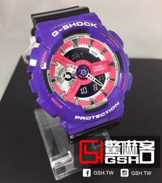 圖片 G-SHOCK 指針數位雙顯 - 紫桃紅 GA-110NC-6A