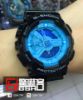 圖片 G-SHOCK 指針數位雙顯運動錶 -亮黑水藍 GA-110B-1A2
