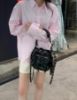 圖片 Balenciaga Le Cagole Arena XS小羊皮水桶包 黑色配做舊銀鉚釘