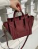 圖片 Celine 袖珍型敲打小牛皮 Nano Luggage 包 金釦 淡酒紅色