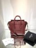 圖片 Celine 袖珍型敲打小牛皮 Nano Luggage 包 金釦 淡酒紅色