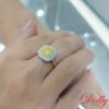 圖片  GIA 18K金天然黃彩鑽Fancy Yellow 0.50克拉鑽石戒指