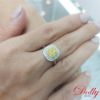 圖片  GIA 18K金天然黃彩鑽Fancy Yellow 0.50克拉鑽石戒指
