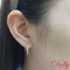 圖片 14K金 輕珠寶玫瑰金鑽石耳環-001