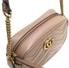 圖片 Gucci 448065 GG Marmont Mini 波浪紋絎縫肩背包 粉色