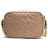 圖片 Gucci 448065 GG Marmont Mini 波浪紋絎縫肩背包 粉色
