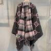 圖片 Gucci ‎553118 雙面 GG羊毛 斗篷披肩 深灰色