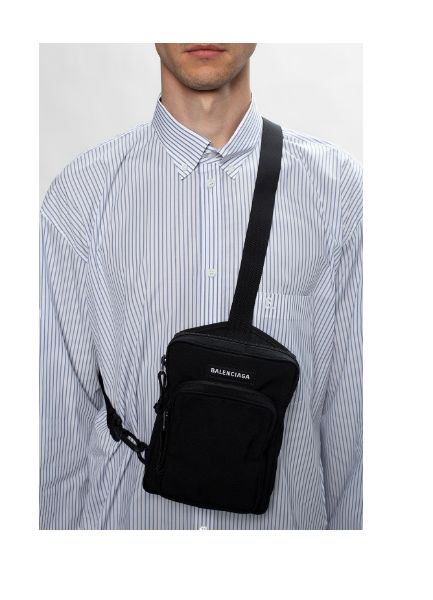 圖片  Balenciaga 620260 男款黑色 Explorer 尼龍單肩胸前包