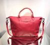 圖片 Longchamp Le Pliage Cuir 15127 S 小款羊皮兩用包 玫瑰粉